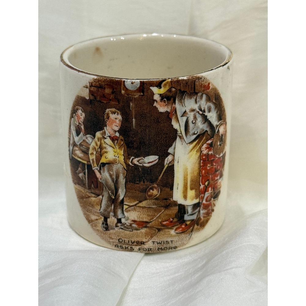 Vintage Lancaster Sandland Oliver Twist Asks For More Mug Hanley England Ceramic
